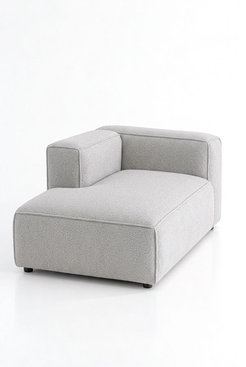 Safa Light Grey Chaise Module