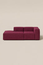Safa Maroon 2 Seater Chaise Modular Sofa