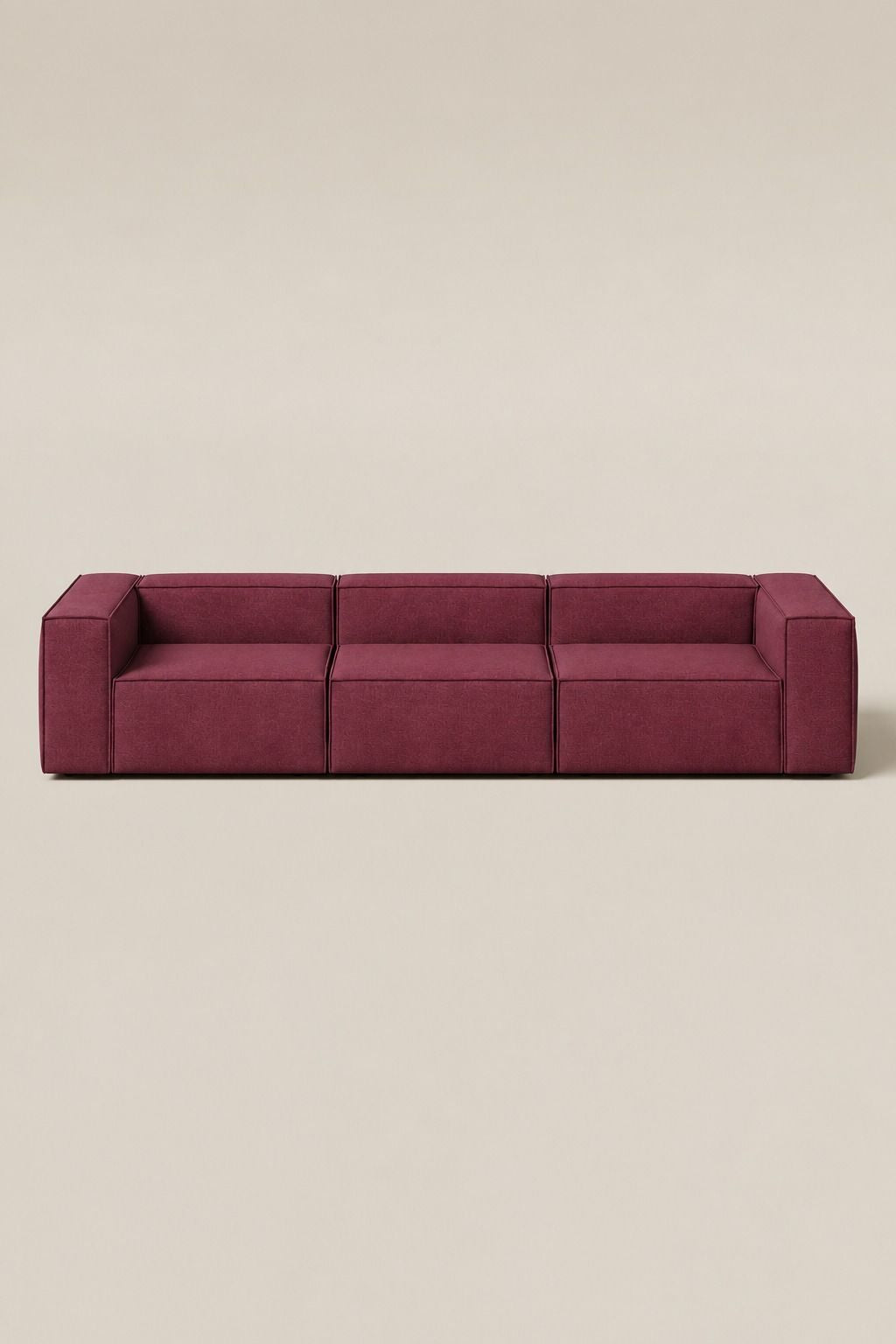 Safa Maroon 3 Seater Modular Sofa