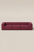 Safa Maroon 3 Seater Modular Sofa