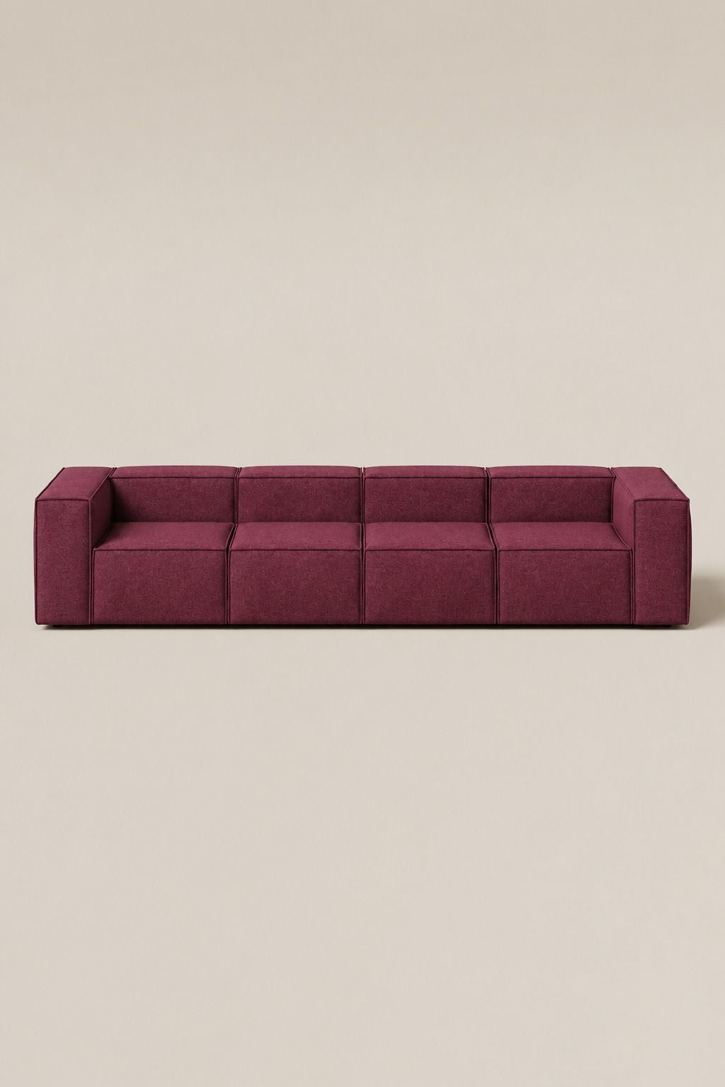 Safa Maroon 4 Seater Sofa
