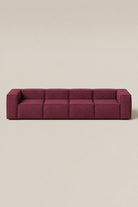 Safa Maroon 4 Seater Sofa