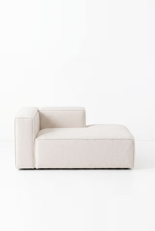 Safa Off White Boucle Chaise Module