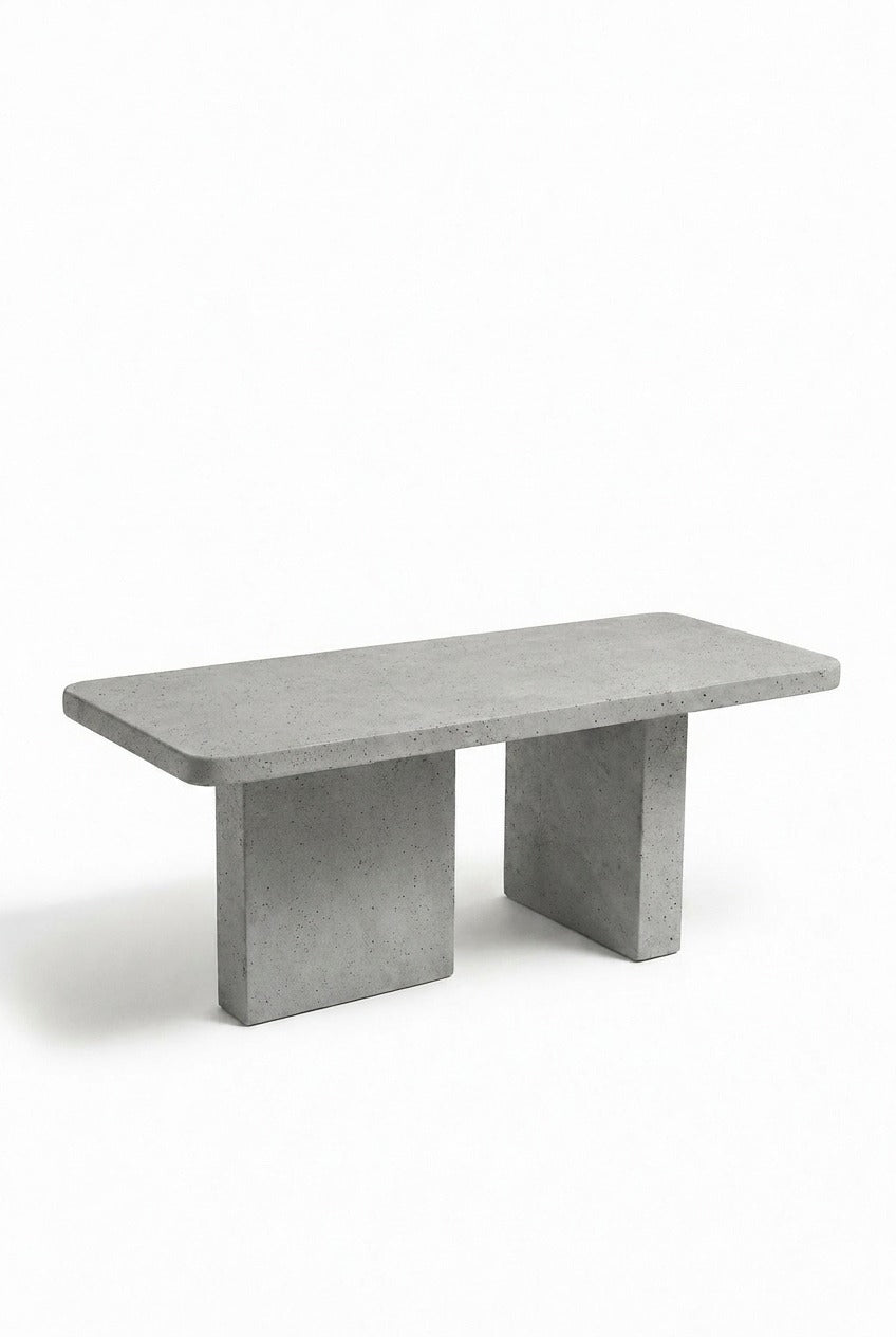 Santorini Ash Grey Speckled Microconcrete Dining Table