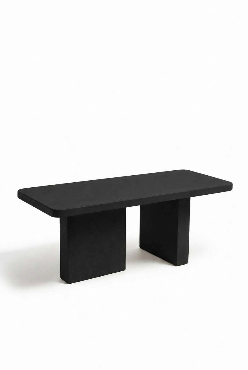 Santorini Black Microconcrete Dining Table