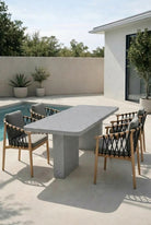 Santorini Grey Speckled Microconcrete Outdoor Dining Table