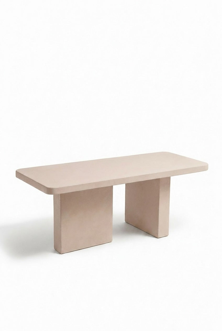 Santorini Ivory Cream Microconcrete Dining Table