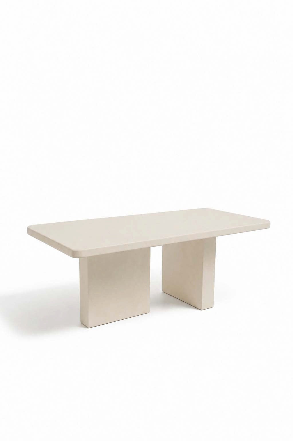 Santorini Light Beige Microconcrete Dining Table
