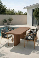 Santorini Mocha Microconcrete Outdoor Dining Table