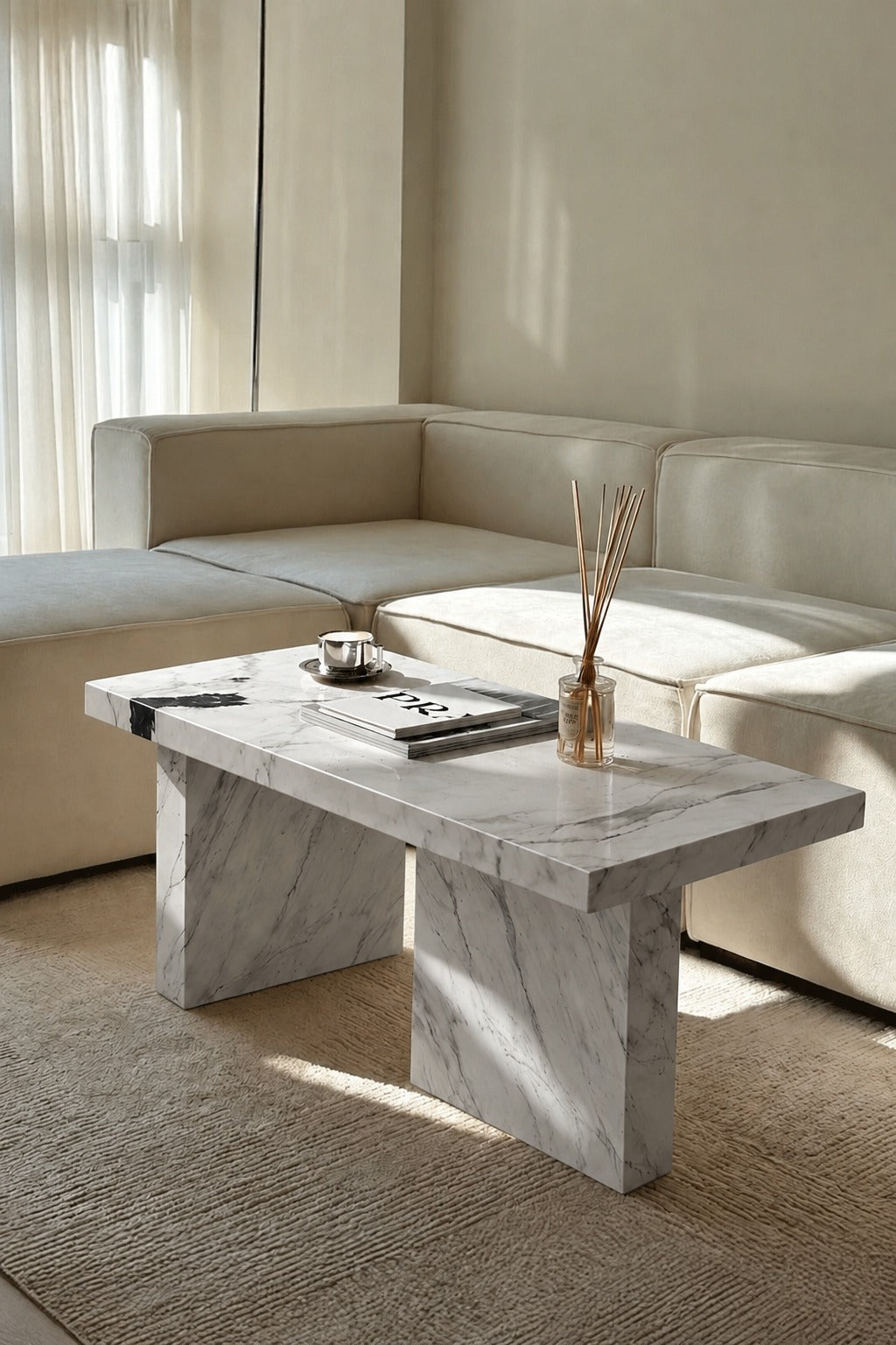 Santorini Viola White Coffee Table