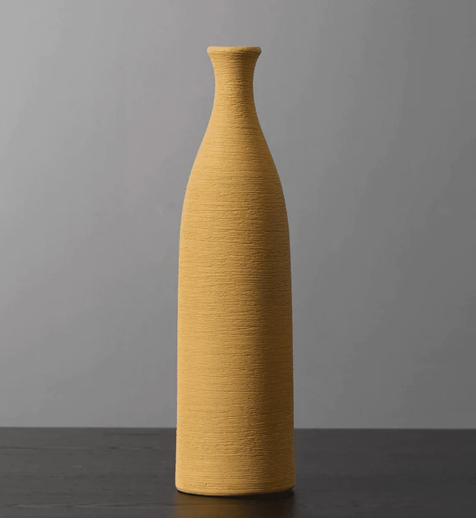 Mustard Ceramic Long Vase (2 Sizes)