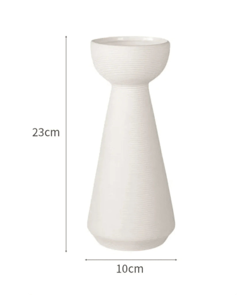 Ripple Ceramic Wide Neck Vase (23x10 CM)