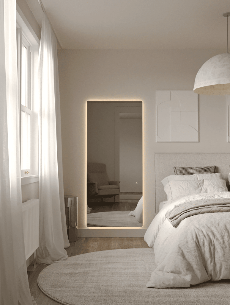 Backlit Frameless Full Length Rounded Corners Mirror (2 Sizes) Mirrors Homekode 