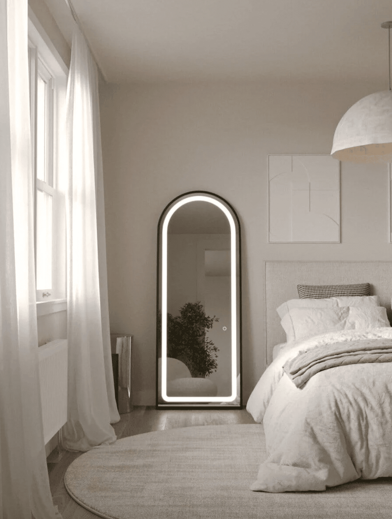 Leah Black Arch Full Length Mirror with LED Light (4 Sizes) Mirrors Homekode 