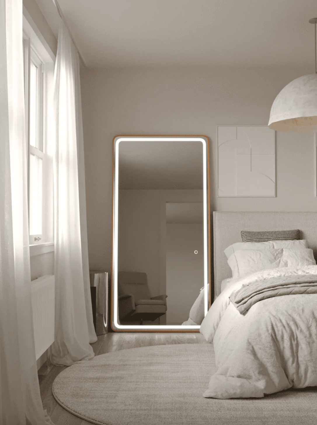 Kayla Gold Fr LED Rectangle Mirror with Rounded Corners (7 Sizes)