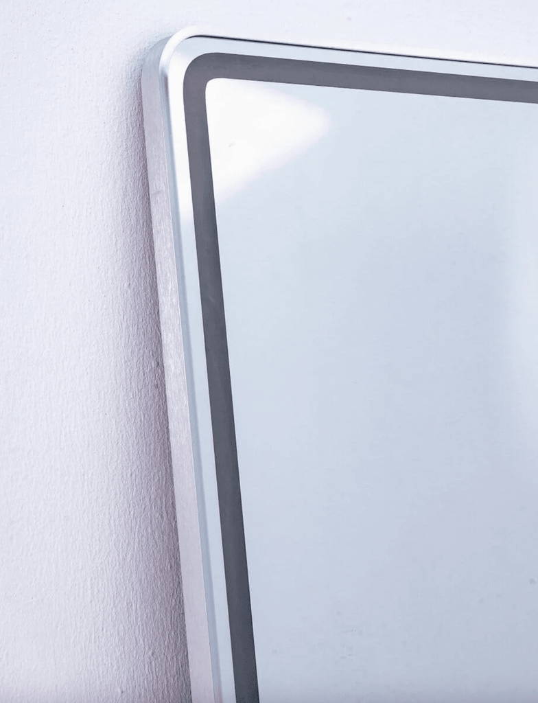 Kayla Silver Frame LED Rectangle Vanity Wall Mirror (6 Sizes) Mirrors Homekode 