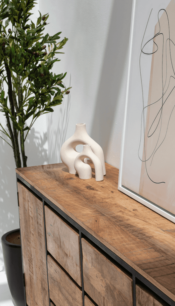 Ceramic Distorted Geometry Vase (Set of 2) HAI12 