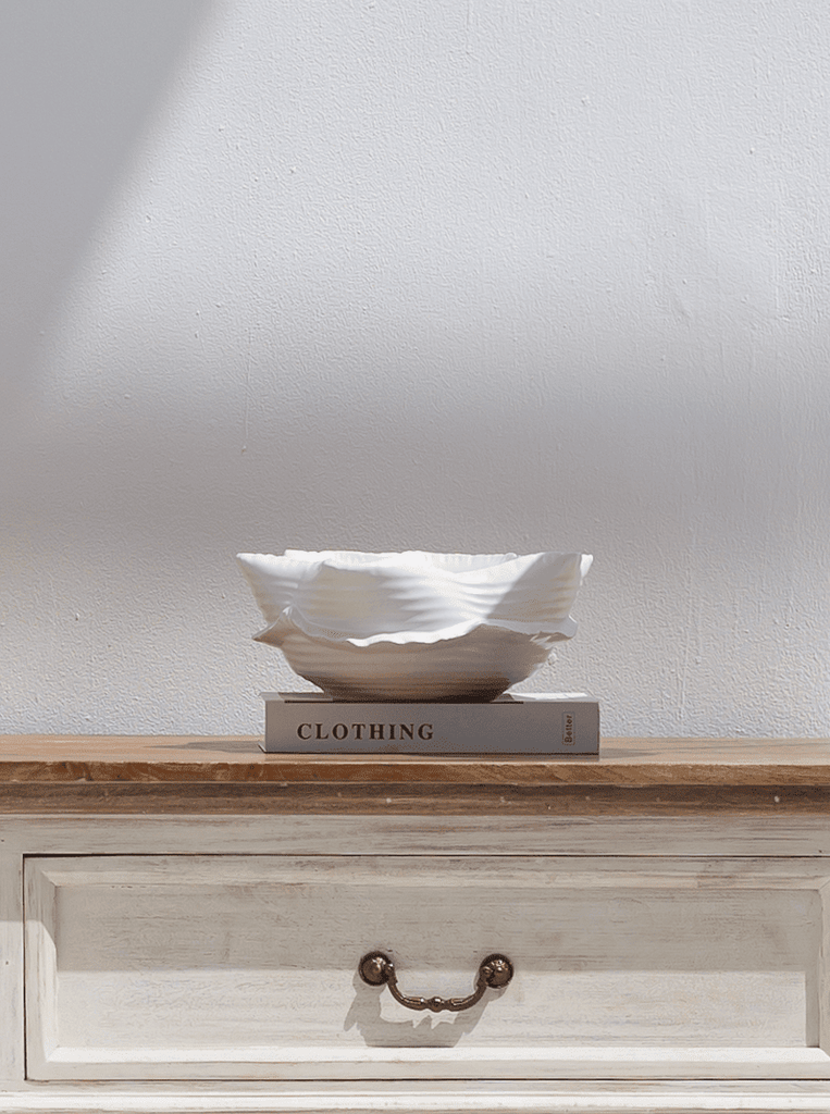 White Irregular Ceramic Decor Bowl IBE02 