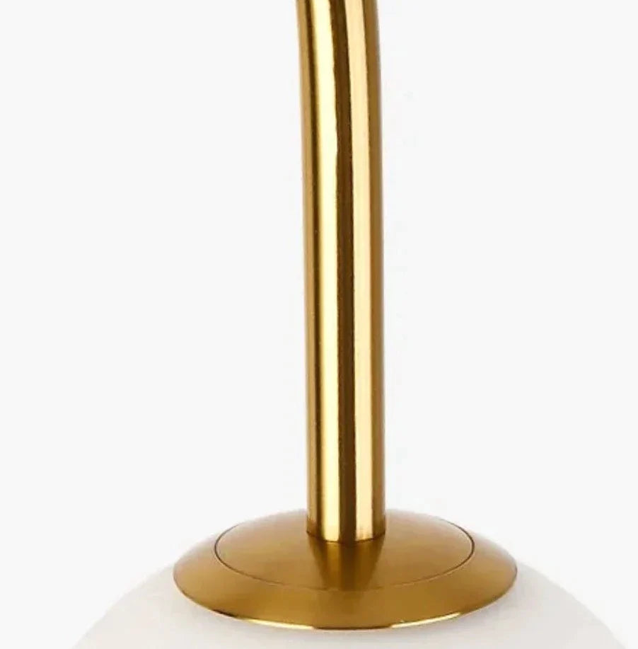 Gold and White arched Floor Lamp With Side table Homekode 