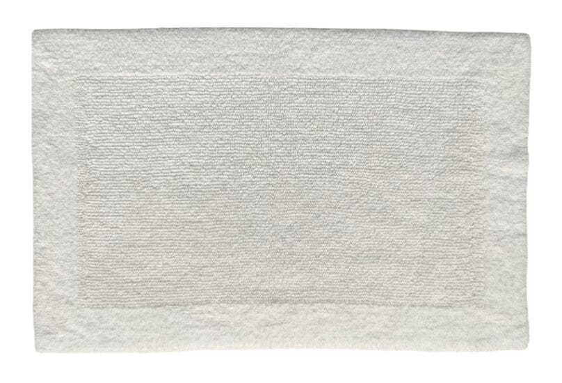 Bleach White Simple Rectangles Bath Mat (60x90 CM)