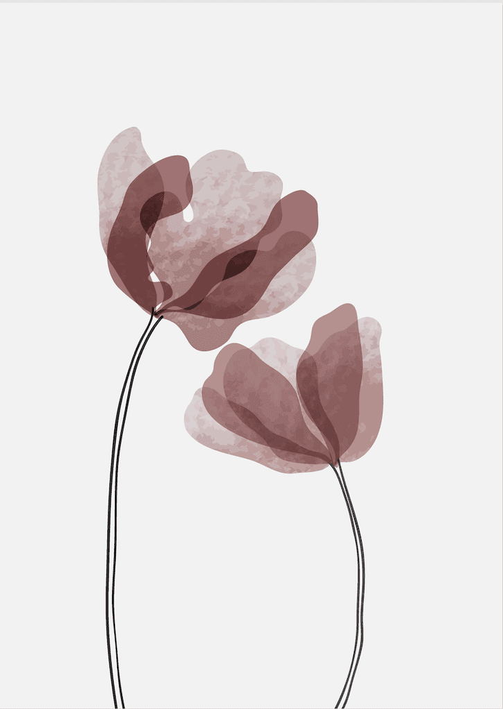 Taco Tulip Floral Abstract Wall III  