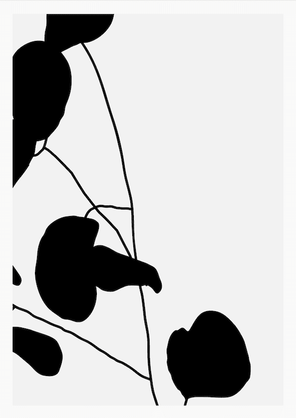 Botanical Plant Silhouette Wall Art I FAI12 