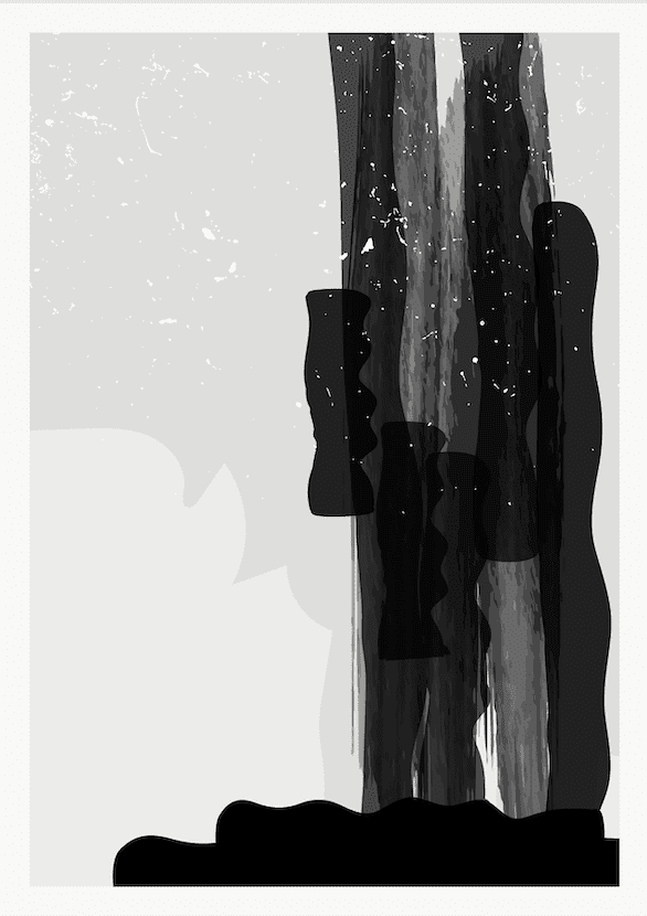 Monochromatic Chaos Abstract Wall I  