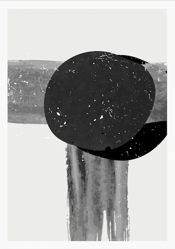 Monochromatic Chaos Abstract Wall III  