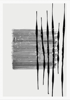 Monochromatic Chaos Abstract Wall Art IV FAI12 