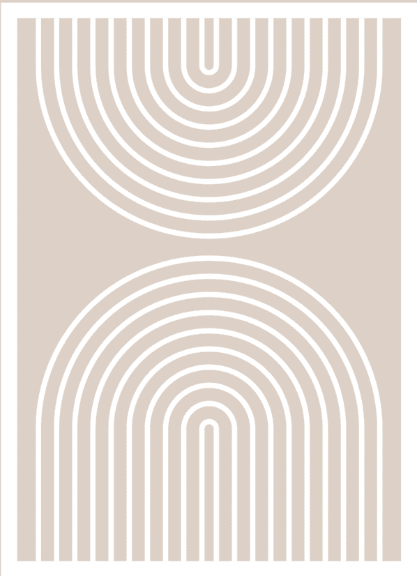 Serene Curvatures Abstract Wall I  