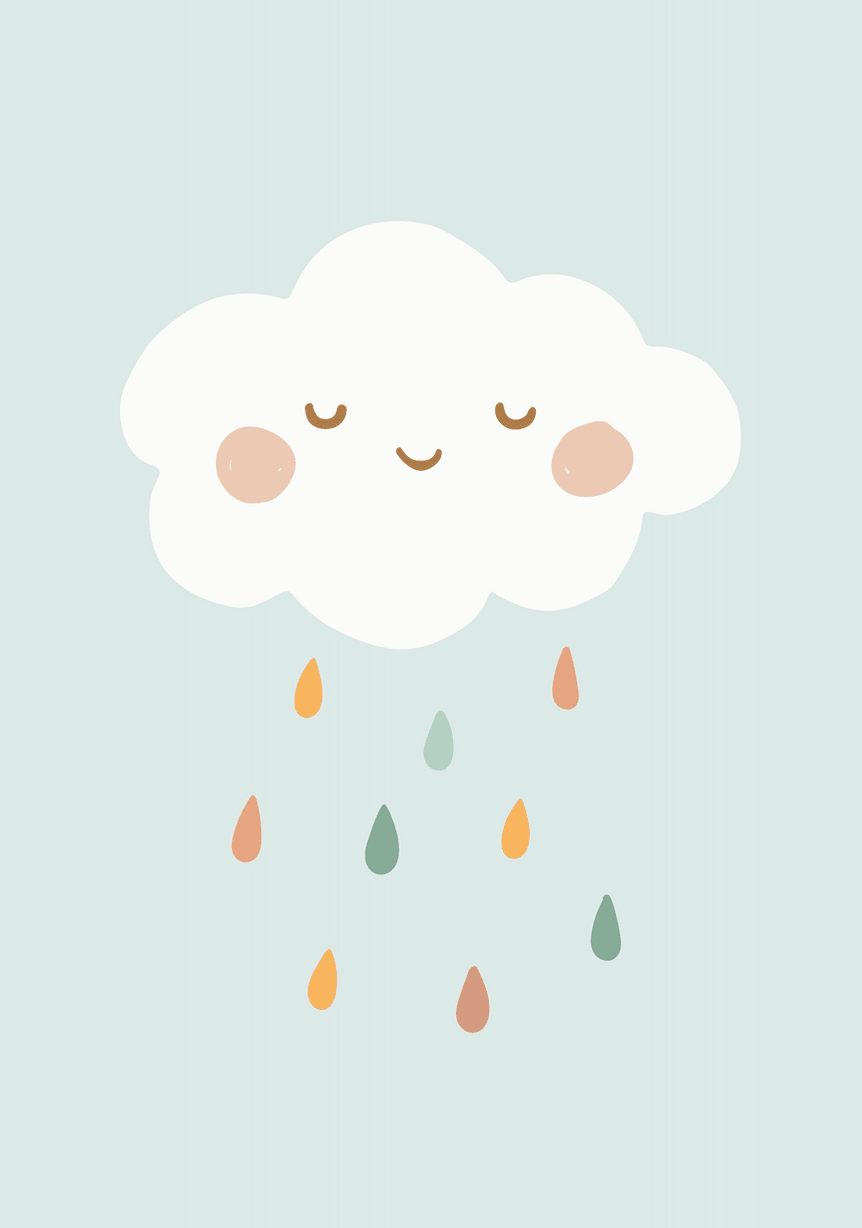 Joyful Cloud Raindrop Wall