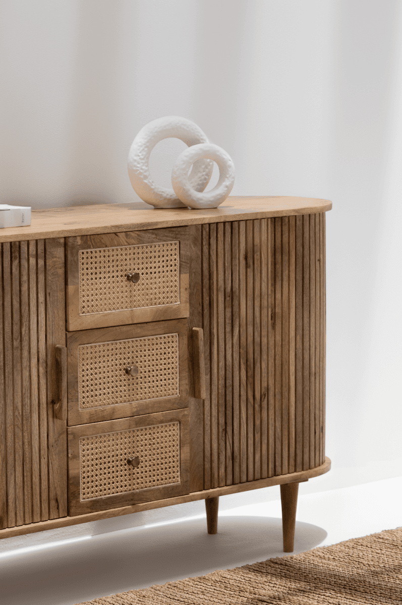 Patrice Rattan Wood Sideboard TWOA 