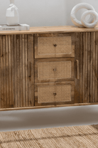 Patrice Rattan Wood Sideboard 