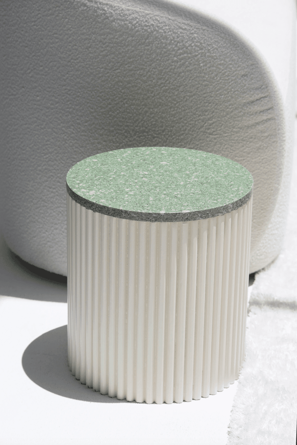 Nora Side Tables With Beige Wooden Base (18 Top Variants) Green Quz 