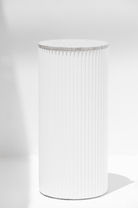 Alora White Wooden Plinth With Multiple Tops MGH Thundra Gray 