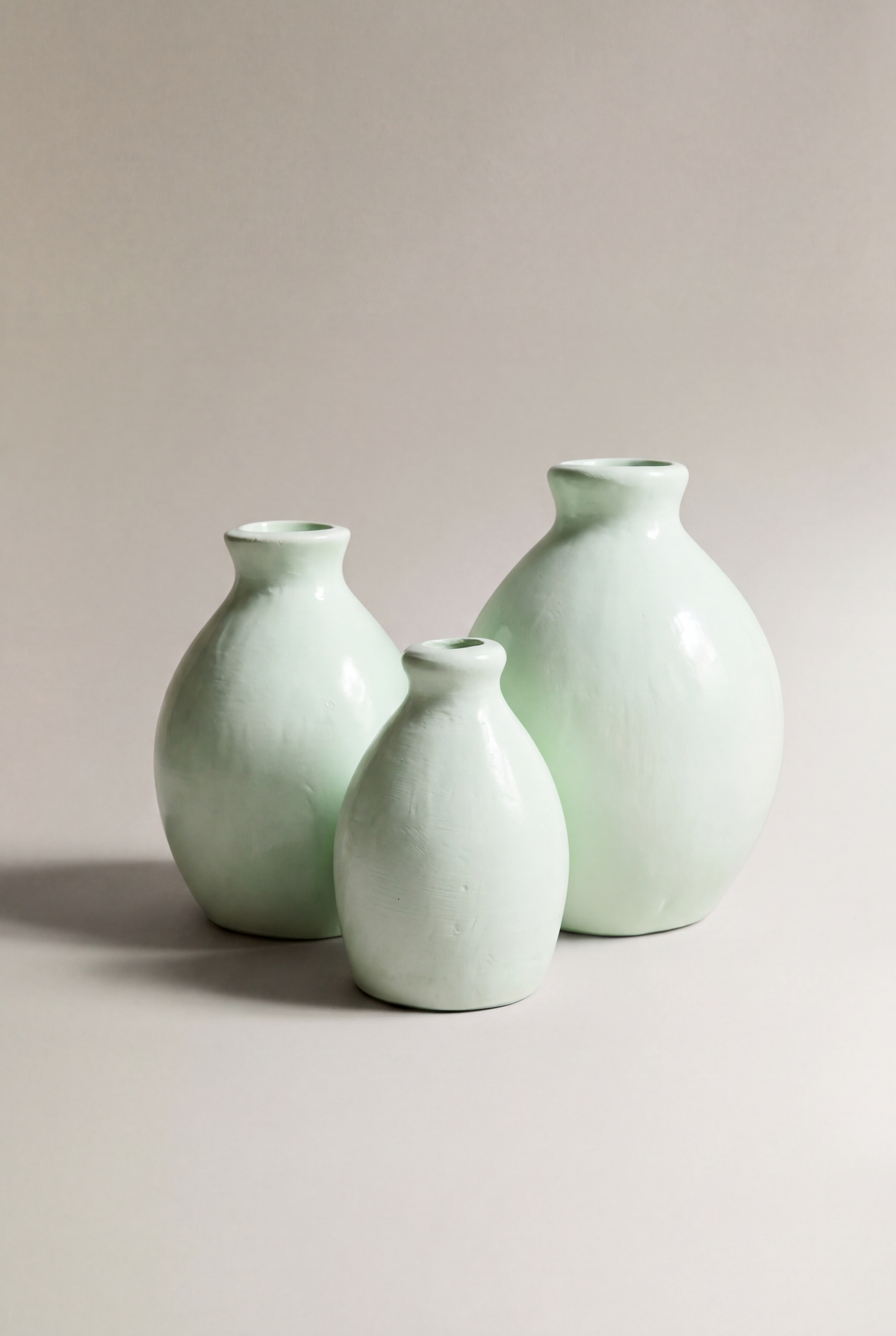 Mint Green Ceramic Vase Set Modern Home Decor – Homekode