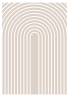 Serene Curvatures Abstract Wall II  