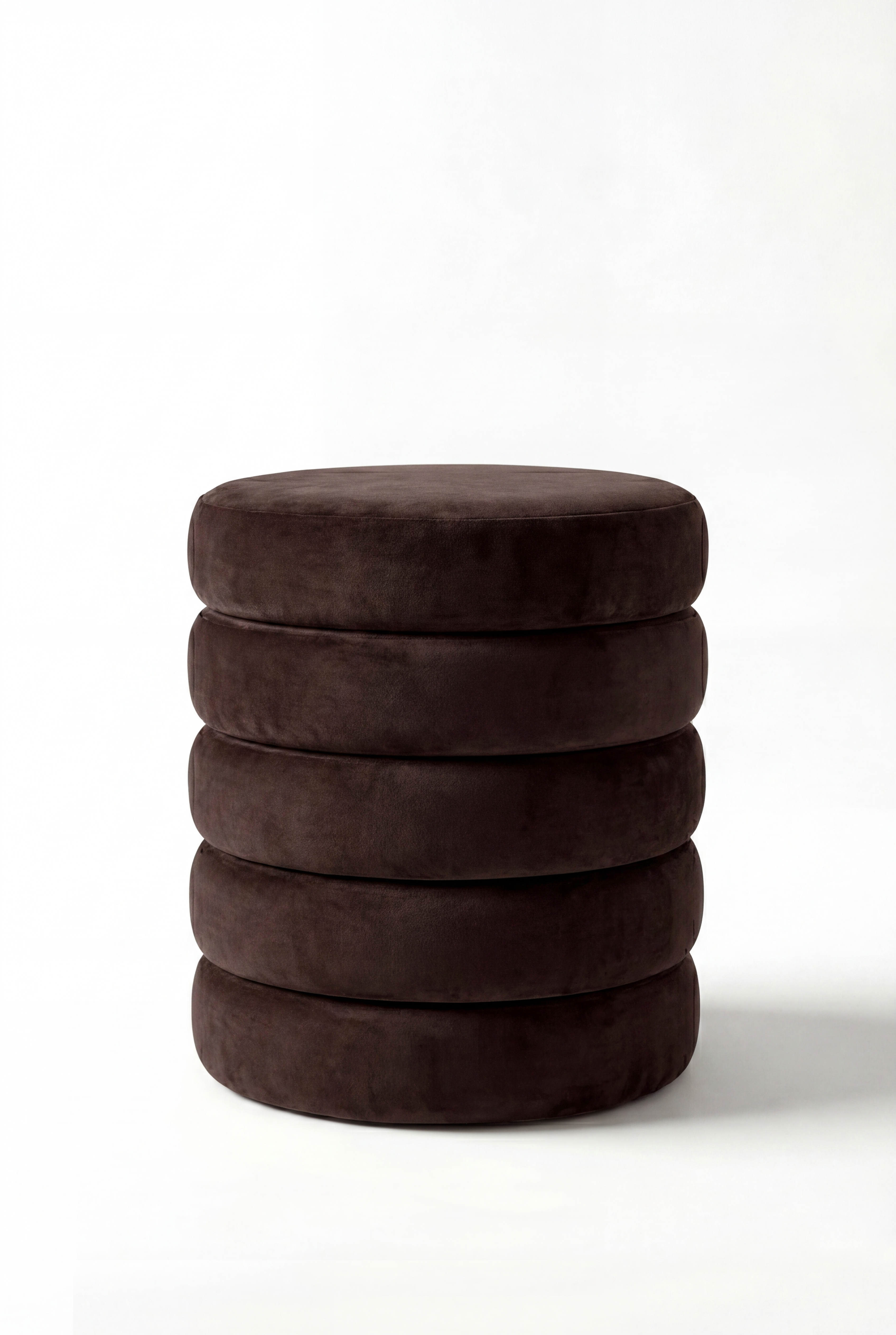 Sevil Dark Brown Layers Storage Pouf