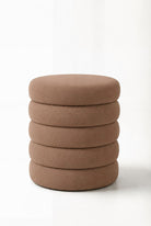 Sevil Light Brown Layers Storage Pouf
