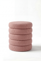 Sevil Mink Blush Layers Storage Pouf