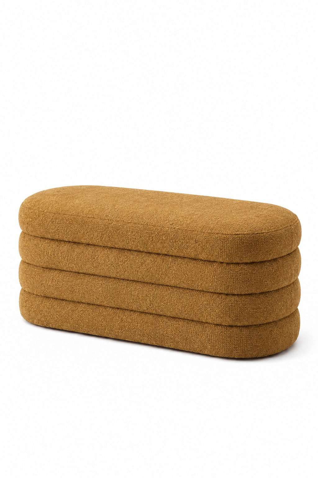 Sevil Mustard Layered Storage Bench
