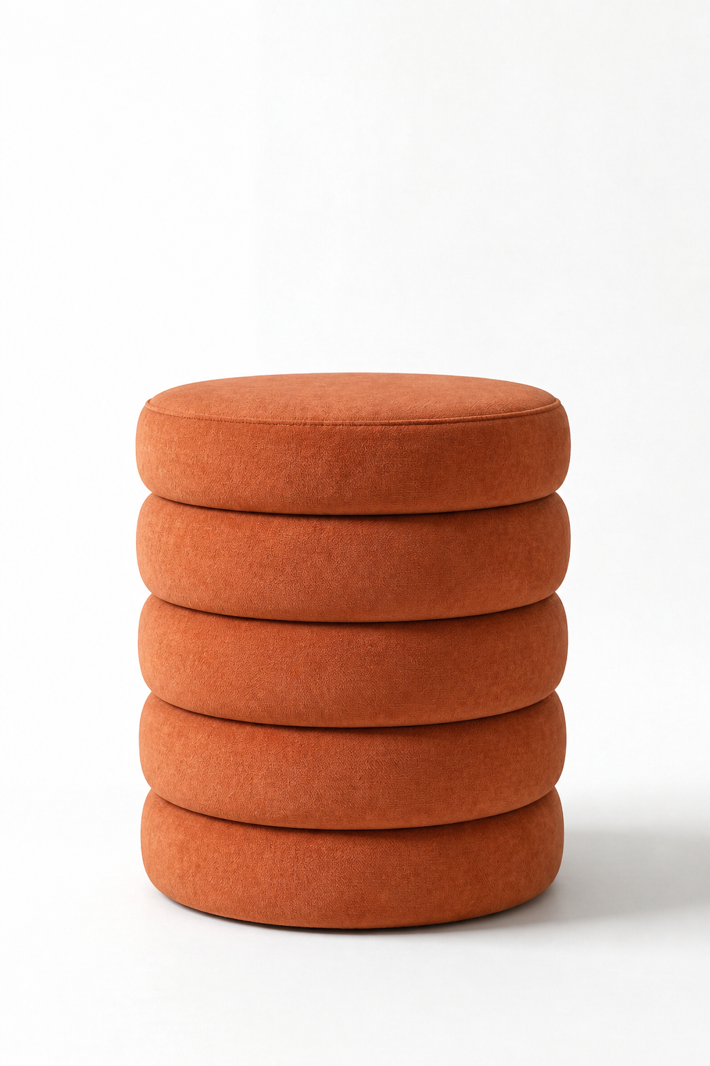 Sevil Warm Terracotta Layers Storage Pouf