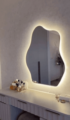 Skylar Irregular Cloud Shape Wall Mirror with Backlit LED (2 Sizes) Mirrors AME 