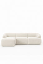 Sorena Ivory 3 Seater Chaise Sofa