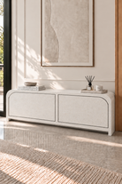 Sorevin Off White Speckled Microconcrete Shoe Cabinet