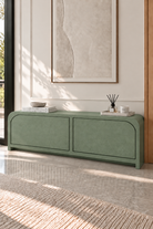 Sorevin Sage Green Microconcrete Shoe Cabinet