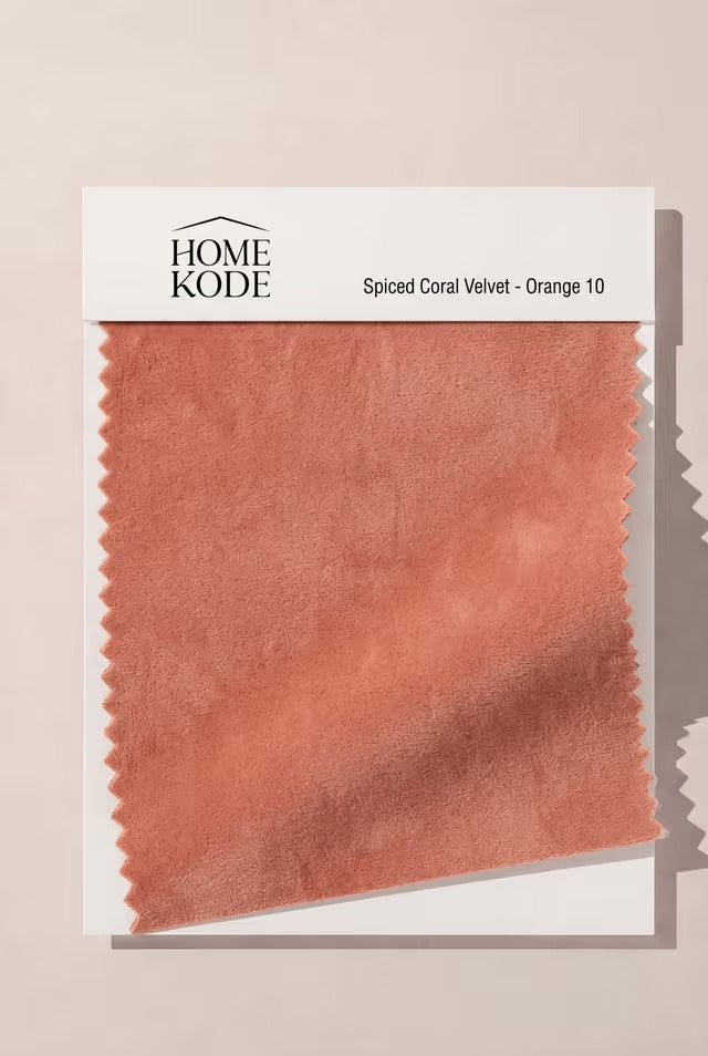 Spiced Coral Velvet - Orange 10