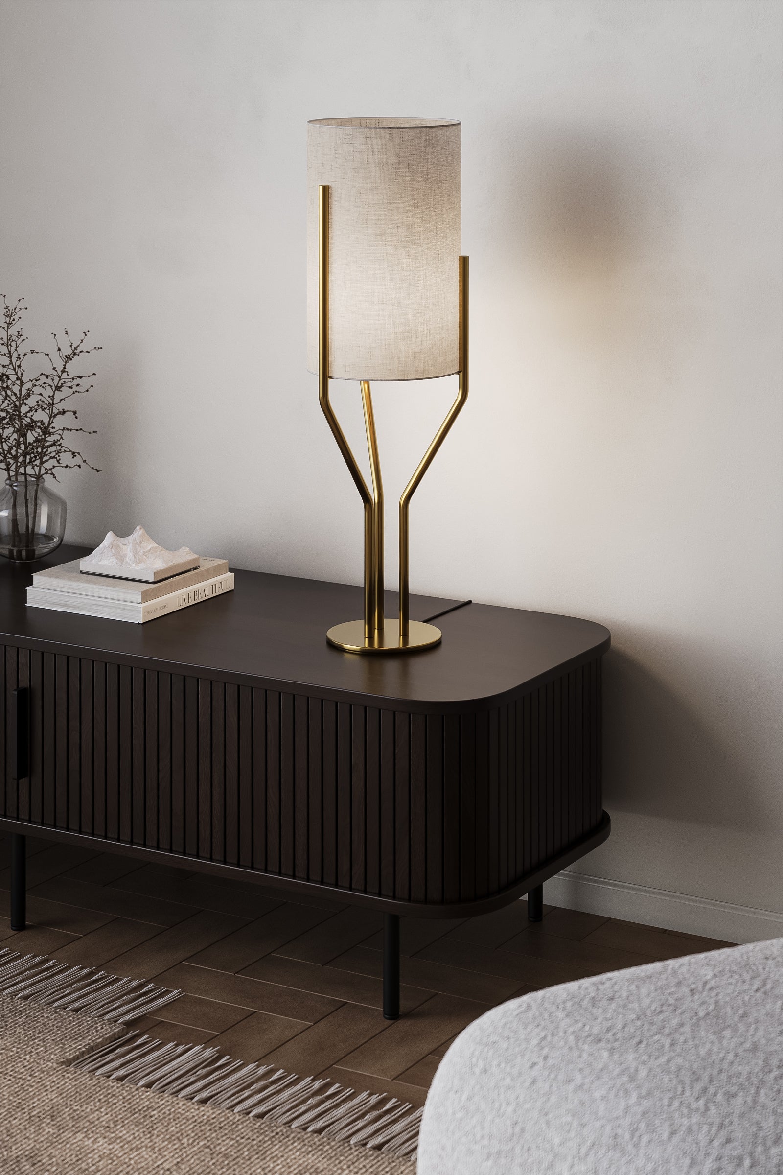 Off White Table Lamp