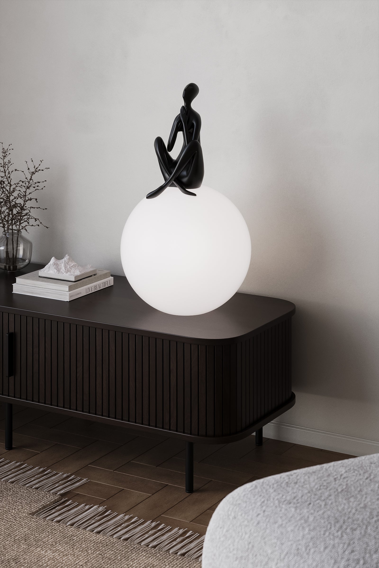 Humanoid Sculpture Lunar Table Lamp