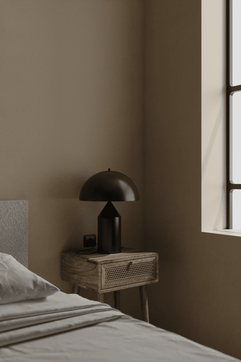 Black Umbrella Table Lamp